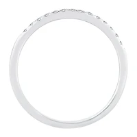 Womens Diamond Accent Natural White 10K Gold Wedding Band