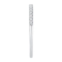 Womens Diamond Accent Natural White 10K Gold Wedding Band