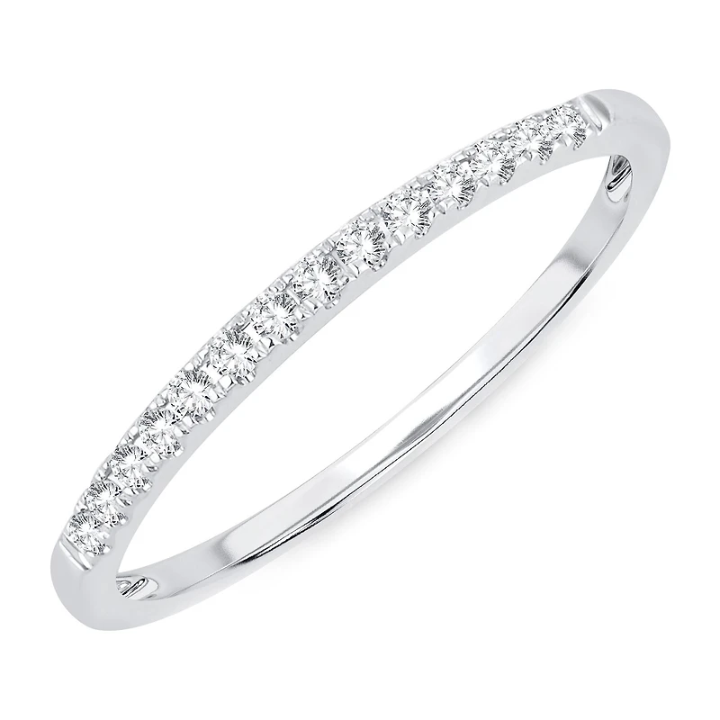 Womens Diamond Accent Natural White 10K Gold Wedding Band