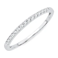 Womens Diamond Accent Natural White 10K Gold Wedding Band
