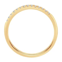 Womens 1/ CT. T.W. Natural White Diamond 10K Gold Wedding Band