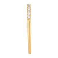 Womens 1/ CT. T.W. Natural White Diamond 10K Gold Wedding Band