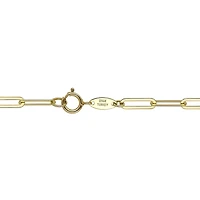 Womens 20 - 24 Inch 14K Gold Link Necklace Paperclip