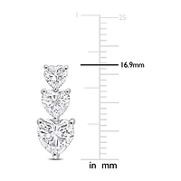 Womens 3 1/2 CT. T.W Lab Created White Moissanite Sterling Silver Drop Earrings