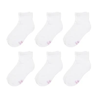 Hanes Ultimate Little & Big Girls 6 Pair Quarter Socks