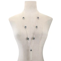 Monet Jewelry Womens Gray 34 Inch Pendant Necklace