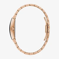 Bulova Modern Gemini Womens Diamond Accent Rose Goldtone Stainless Steel Bracelet Watch 97p158