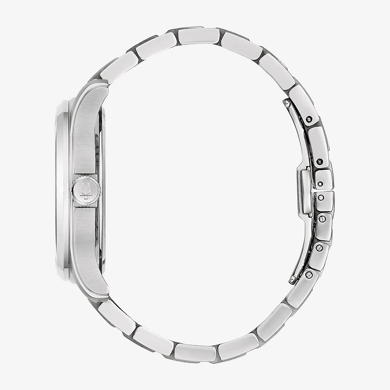 Bulova Classic Wilton Mens Silver Tone Stainless Steel Bracelet Watch 96b386