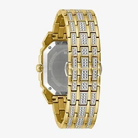 Bulova Crystal Octava Mens Crystal Accent Two Tone Stainless Steel Bracelet Watch 98a295