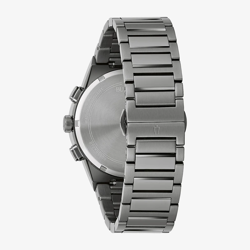 Bulova Modern Millennia Mens Chronograph Gray Stainless Steel Bracelet Watch 98c143
