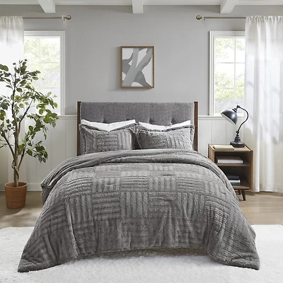 True North By Sleep Philosophy Polar Fur Midweight Down Alternative Comforter Set