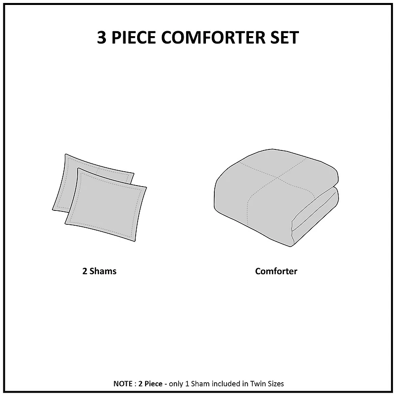 True North By Sleep Philosophy Polar Fur Midweight Down Alternative Comforter Set