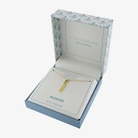 Silver Treasures Blessed Womens 14K Gold Over Silver 16 Inch Pendant Necklace