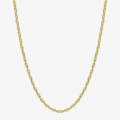 Made in Italy Unisex Adult 18K Gold 18 Inch Rolo Chain Necklace