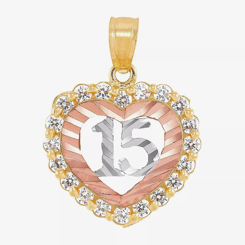 Womens 14K Gold Heart Pendant