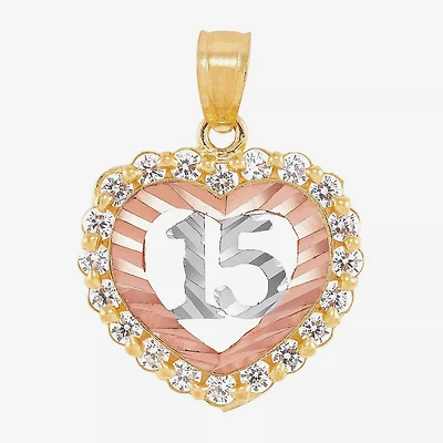 Womens 14K Gold Heart Pendant