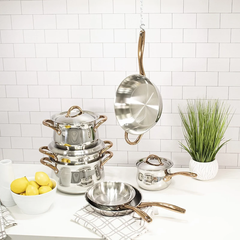 BergHOFF Ouro Stainless Steel 11-pc. Cookware Set