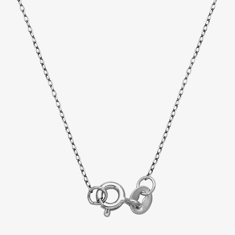 Womens 5/8 CT. T.W. Cubic Zirconia Platinum Over Silver Knot 18 Inch Pendant Necklace