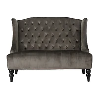 Leora Curved Slope-Arm Upholstered Loveseat