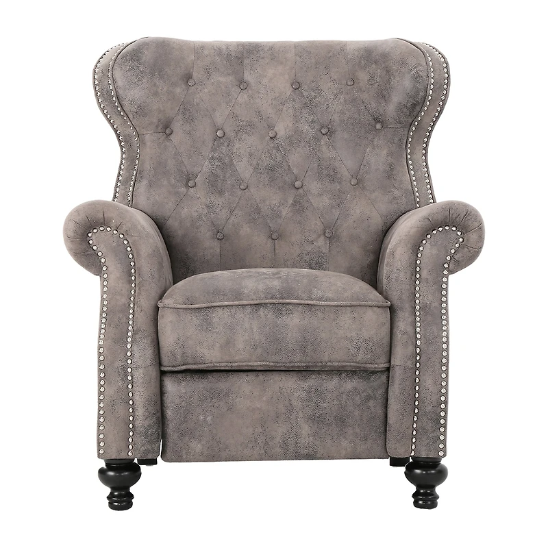 Walder Tufted Roll-Arm Recliner