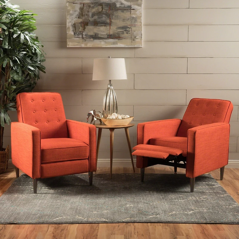 Mervynn Tufted Track-Arm Recliner
