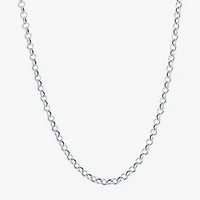 Silver Treasures Womens Sterling Silver 18 Inch Rolo Chain Necklace