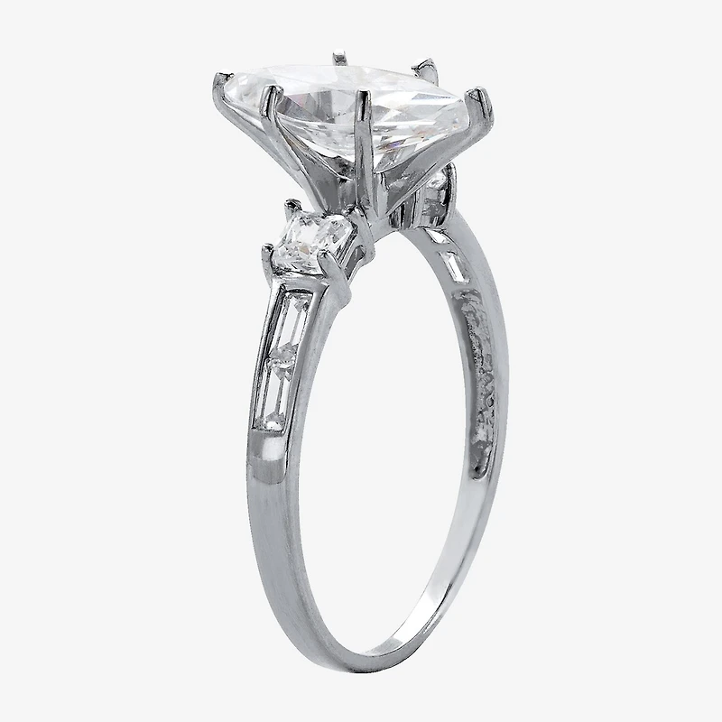 DiamonArt® Womens 2 1/2 CT. T.W. White Cubic Zirconia 10K Gold Diamond Engagement Ring