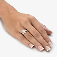 DiamonArt® Womens 2 1/2 CT. T.W. White Cubic Zirconia 10K Gold Diamond Engagement Ring