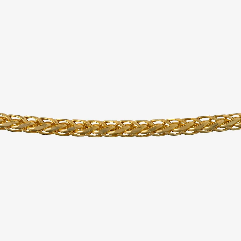 Made in Italy Mens 10K Gold 22 Inch Wheat Chain Necklace