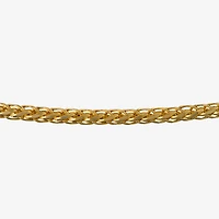 Made in Italy Mens 10K Gold 22 Inch Wheat Chain Necklace
