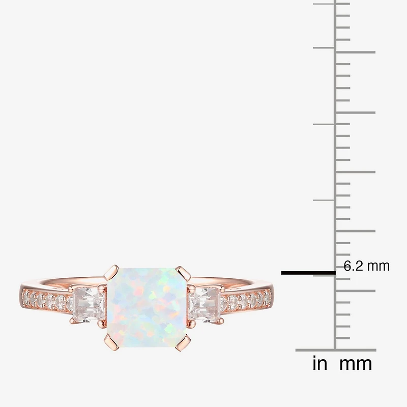 Womens Gemstone 14K Gold Over Silver Halo Delicate Cocktail Ring