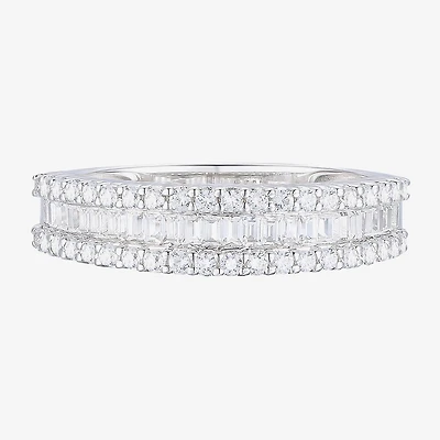 (G-H / Vs2-Si1) Womens 1/2 CT. T.W. Lab Grown White Diamond 10K Gold Anniversary Band