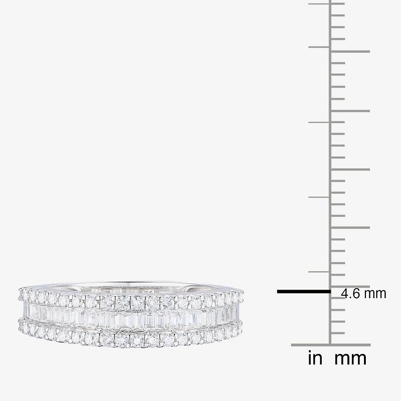 (G-H / Vs2-Si1) Womens 1/2 CT. T.W. Lab Grown White Diamond 10K Gold Anniversary Band