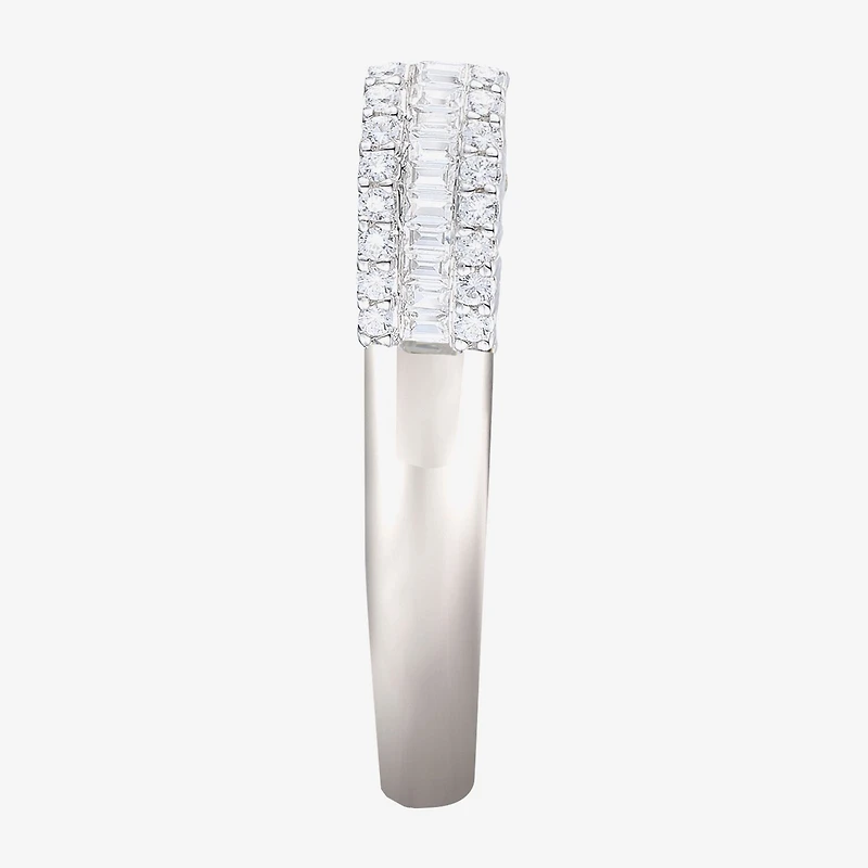 (G-H / Vs2-Si1) Womens 1/2 CT. T.W. Lab Grown White Diamond 10K Gold Anniversary Band