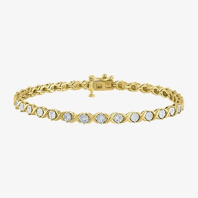 (G-H / I1-I2) Womens 1/10 CT. T.W. Lab Grown White Diamond Sterling Silver 7.5 Inch Tennis Bracelet