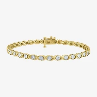 (G-H / I1-I2) Womens 1/10 CT. T.W. Lab Grown White Diamond Sterling Silver 7.5 Inch Tennis Bracelet