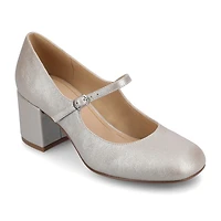 Journee Collection Okenna Womens Square Closed Toe Block Heel Pumps