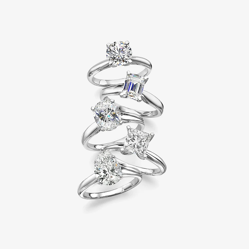 (H-I / Si2) Womens 1 1/2 CT. Lab Grown White Diamond 14K Gold Round Solitaire Engagement Ring