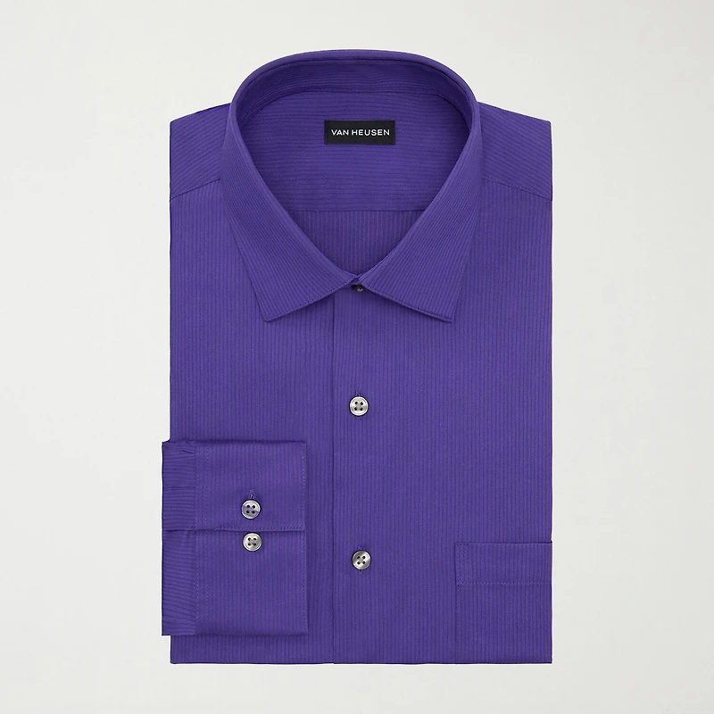Van Heusen Everyday Defense Stain Shield Mens Regular Fit Stretch Fabric Wrinkle Free Long Sleeve Dress Shirt