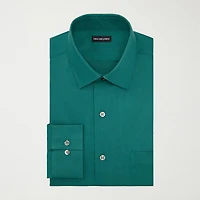 Van Heusen Everyday Defense Stain Shield Fitted Mens Modern Fit Stretch Fabric Wrinkle Free Long Sleeve Dress Shirt