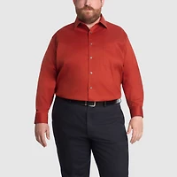 Van Heusen Everyday Defense Stain Shield Big And Tall Mens Regular Fit Stretch Fabric Wrinkle Free Long Sleeve Dress Shirt
