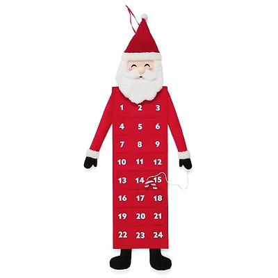 North Pole Trading Co. Santa Fabric Christmas Advent Calendar