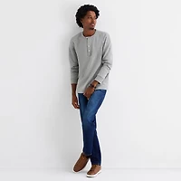 mutual weave Henley Mens Neck Long Sleeve Regular Fit Thermal Top