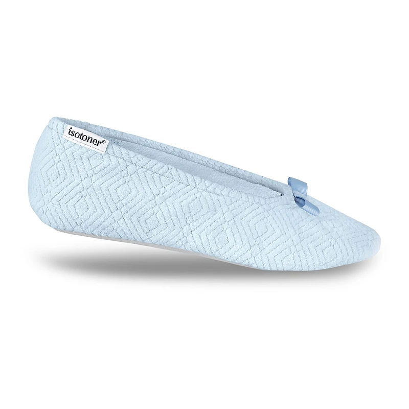 Isotoner Microterry Womens Ballerina Slippers