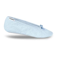 Isotoner Microterry Womens Ballerina Slippers