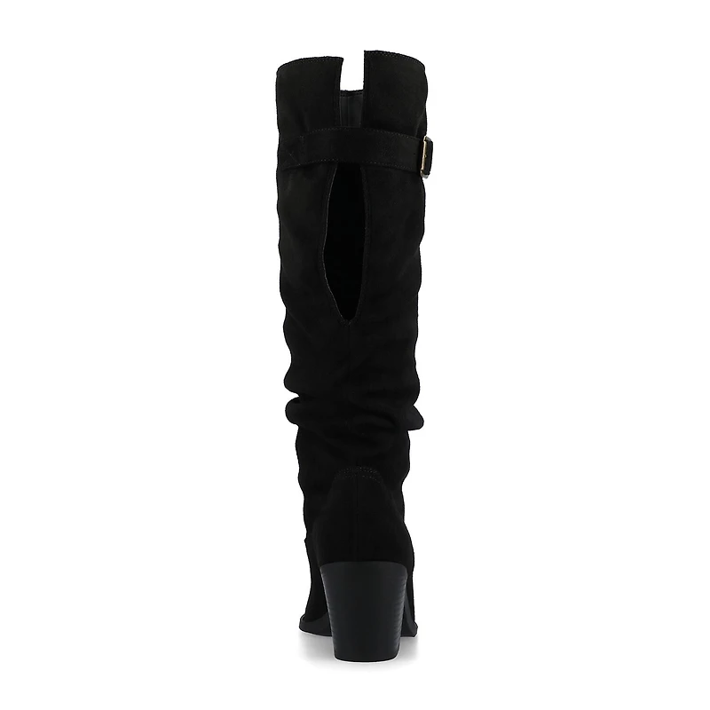 Journee Collection Womens Kaleah-Wc Wide Calf Stacked Heel Dress Boots Width