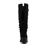 Journee Collection Womens Kaleah-Wc Wide Calf Stacked Heel Dress Boots Width