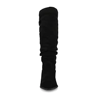 Journee Collection Womens Kaleah-Wc Wide Calf Stacked Heel Dress Boots Width