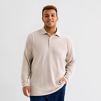 Stylus Big and Tall Mens Regular Fit Long Sleeve Polo Shirt