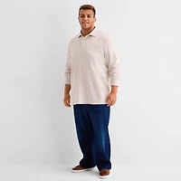 Stylus Big and Tall Mens Regular Fit Long Sleeve Polo Shirt